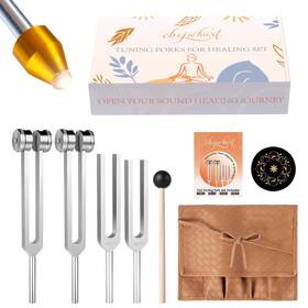 Cbcjiehuxl B0fdjd9bmx Tuning Forks For Healing 128hz 136.1hz 432hz 528hz Medical-grade Weighted &