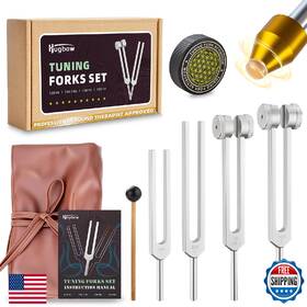 Hugbow B0db7tfmgc Tuning Forks For Healing Aluminum Alloy Fork 128hz 136.1hz 256h