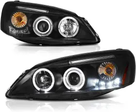 Du1005 Pts For 2005-2010 Pontiac G6 Led Halo Ring Black Projector Headlight Headlamp Asse